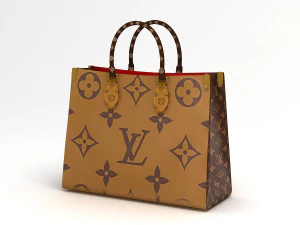 louis vuitton leather bag 2 3D Model
