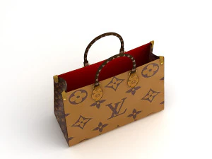 louis vuitton leather bag 2 3D Model