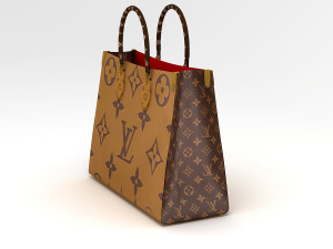 louis vuitton leather bag 2 3Dモデル