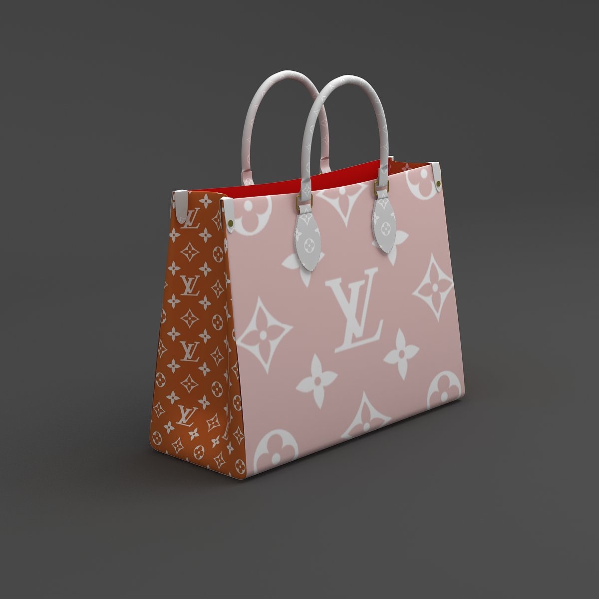 3D model Louis Vuitton Bag Onthego Giant Monogram Black and