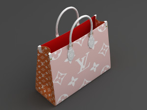 louis vuitton leather bag 3 Model 3D