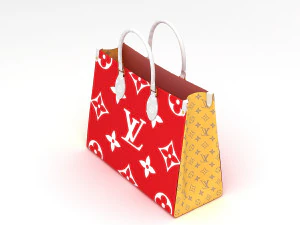 louis vuitton leather bag 4 3D Model