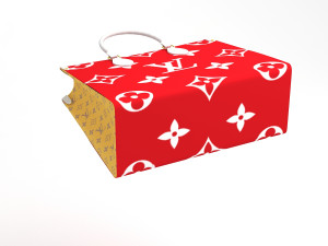 louis vuitton leather bag 4 Model 3D