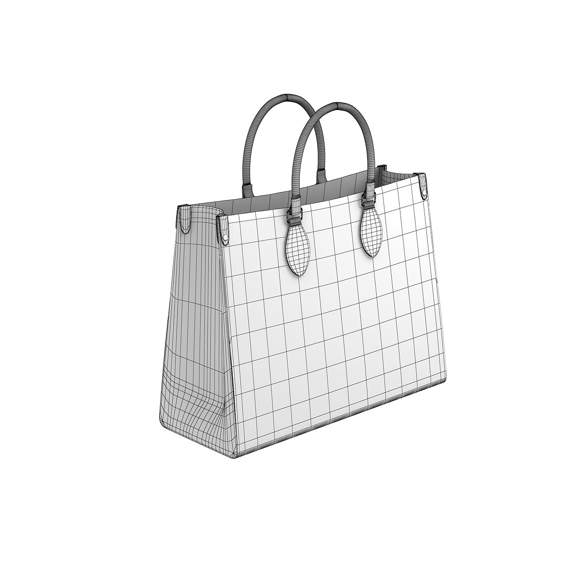 3D model Louis Vuitton On My Side MM Bag Galet VR / AR / low-poly