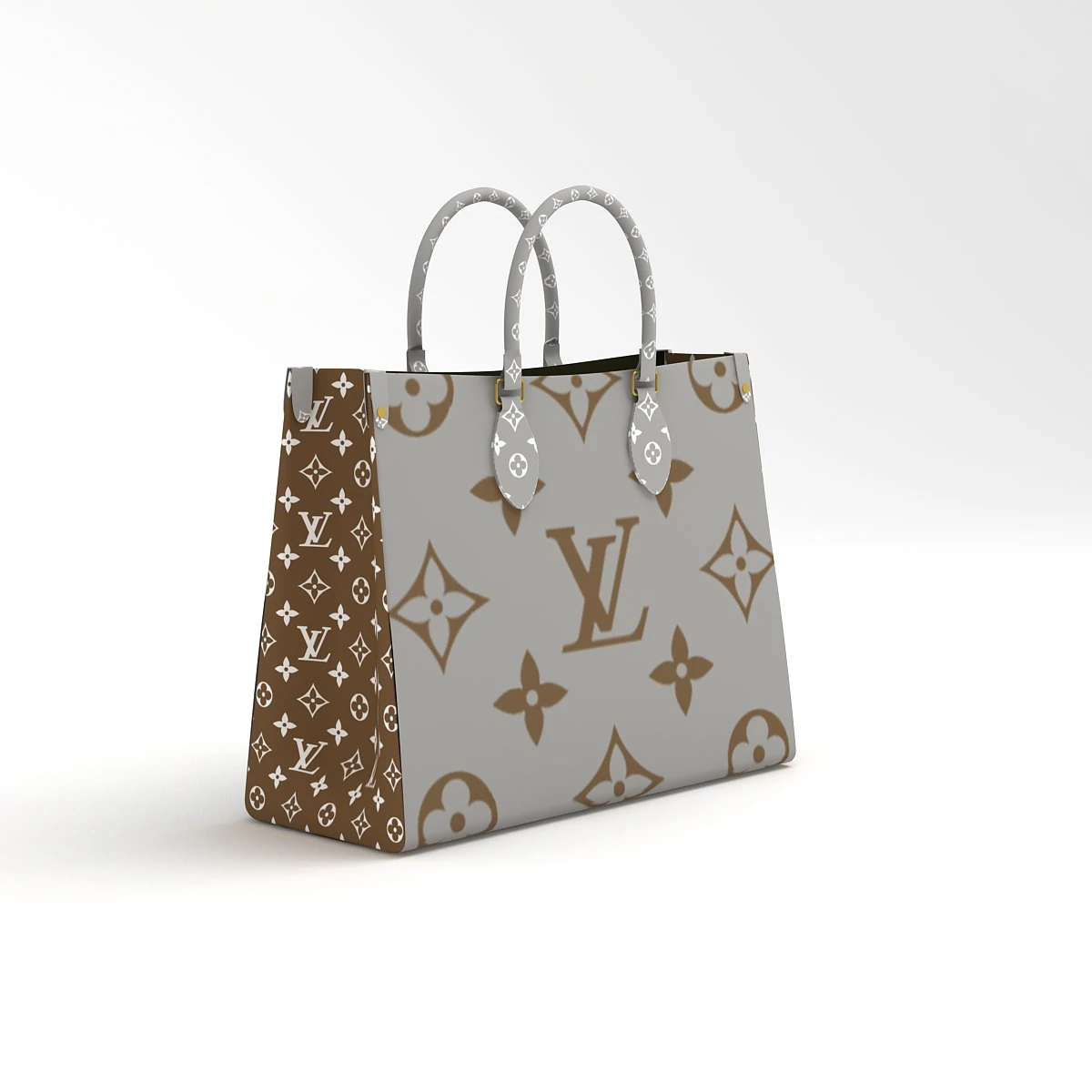 louis vuitton leather bag 6 3D Model .c4d .max .obj .3ds .fbx .stl .blend