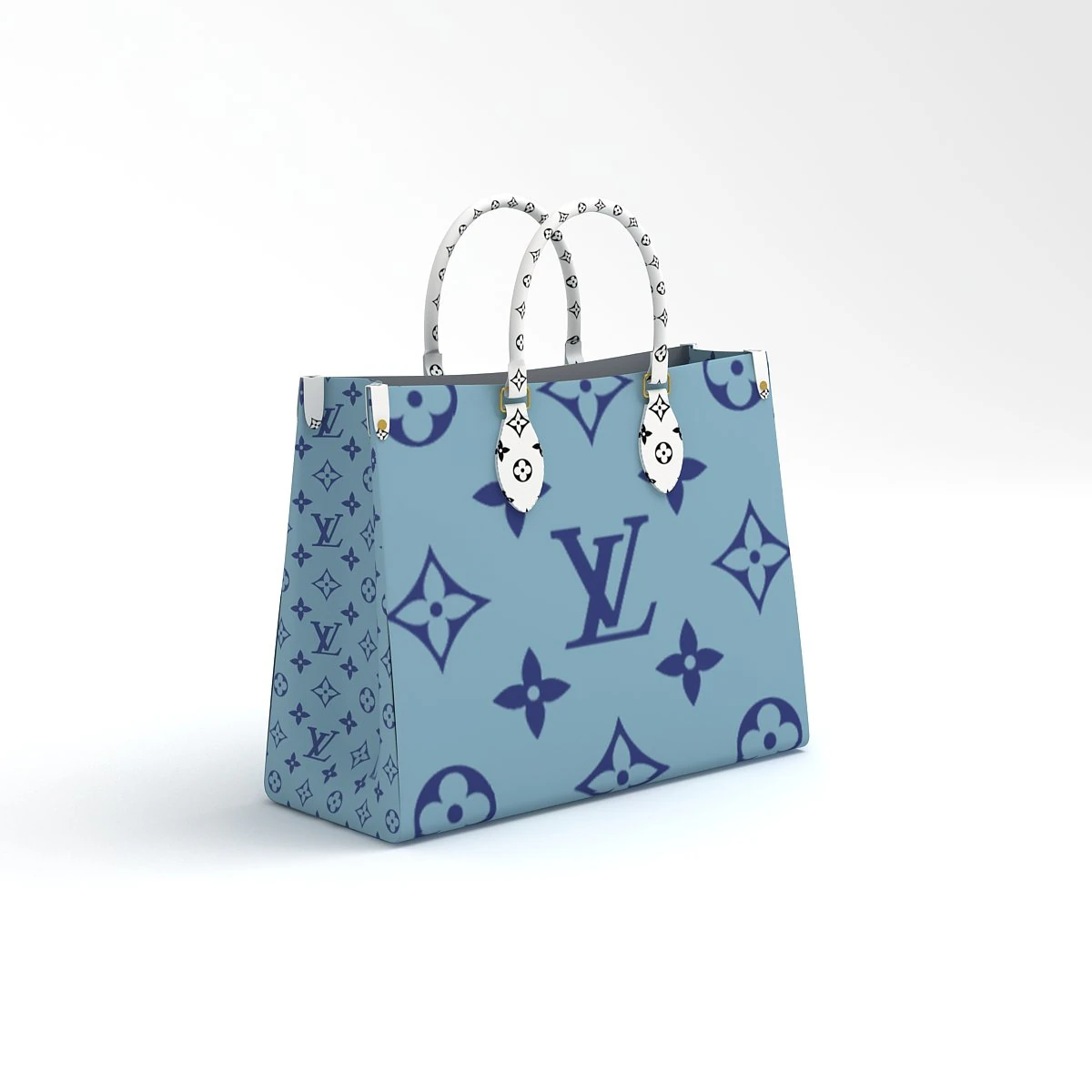 louis vuitton leather bag 7 3D Model .c4d .max .obj .3ds .fbx .stl .blend 