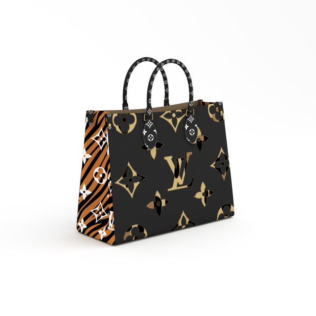 louis vuitton leather bag 8 3D Model .c4d .max .obj .3ds .fbx .stl .blend 