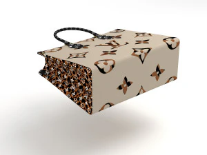 louis vuitton leather bag 9 3D Model