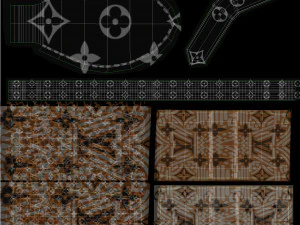 louis vuitton leather bag 10 3D Model