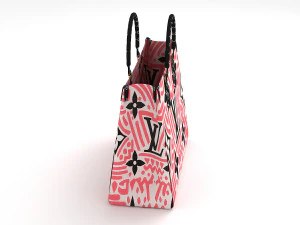 louis vuitton leather bag 11 3D Model