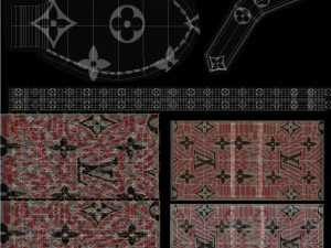 louis vuitton leather bag 11 3D Model