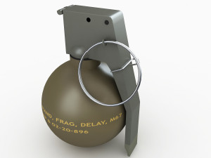 m67 hand grenade 3D Model