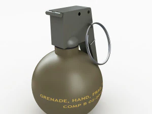 m67 hand grenade 3D Model
