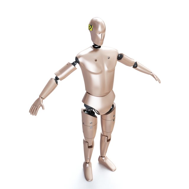 male crash test dummy 3D Model .c4d .max .obj .3ds .fbx .stl .blend 