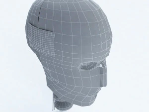 male crash test dummy head 3D Model