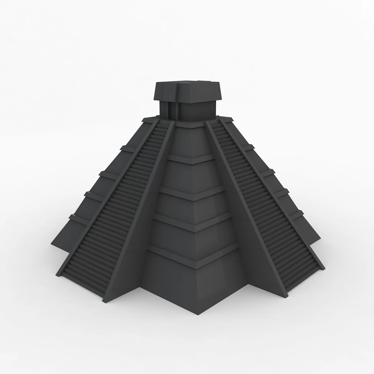 mayan temple 3D Model .c4d .max .obj .3ds .fbx .stl .blend 