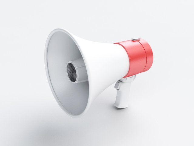 megaphone Modelo 3D .c4d .max .obj .3ds .fbx .stl .blend 