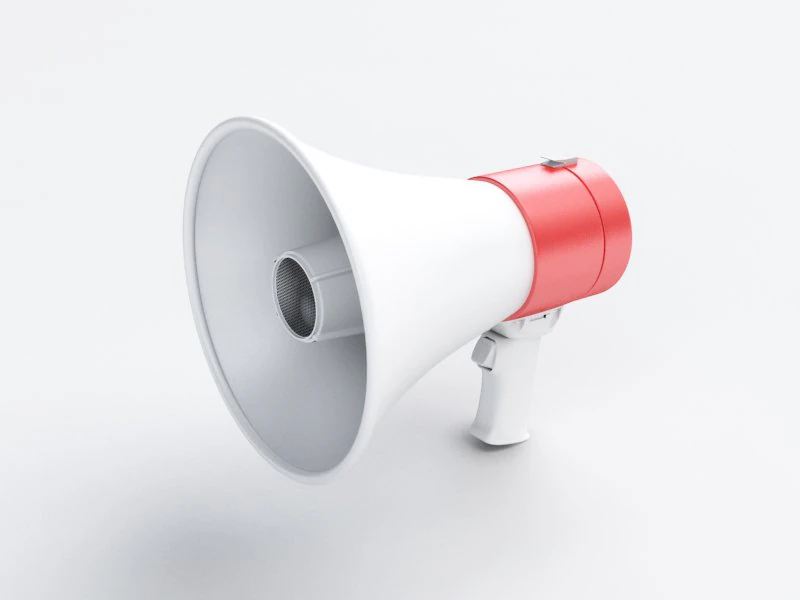 megaphone 3D Model .c4d .max .obj .3ds .fbx .stl .blend 