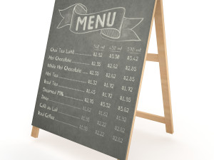 menu board Modelo 3D