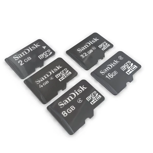 micro sd card collection 3D Model .c4d .max .obj .3ds .fbx .stl .blend 