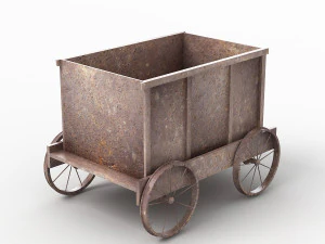 carrello per vasca da miniera piccolo Modello 3D