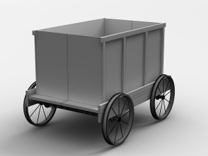 mine tub trolley small 3D Model