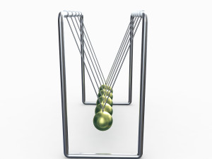 newtons cradle 3D Model