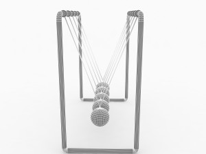 newtons cradle 3D Model