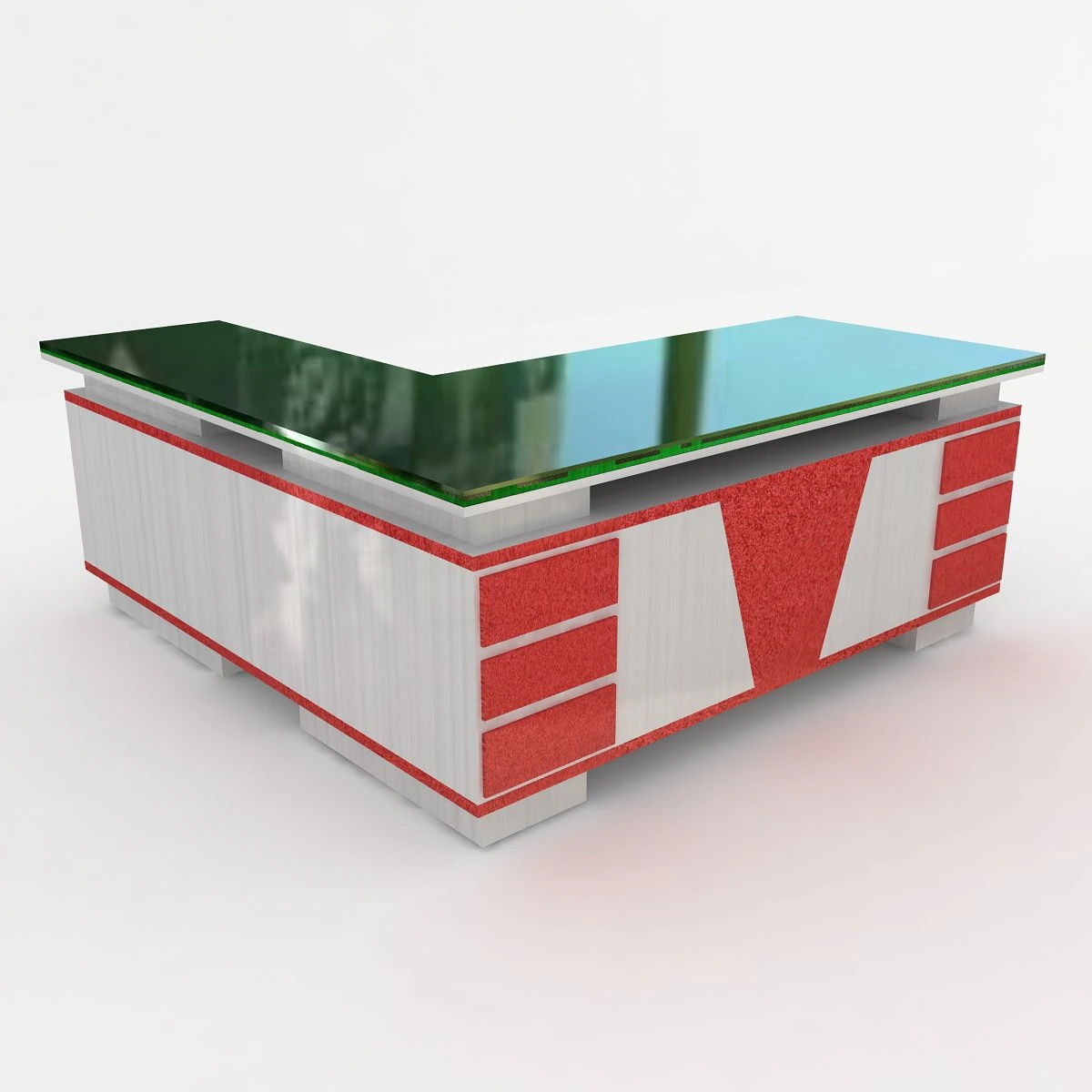 office table 3D Model .c4d .max .obj .3ds .fbx .stl .blend