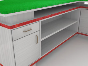 office table Modello 3D