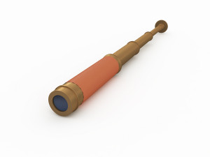 old telescope 3Dモデル