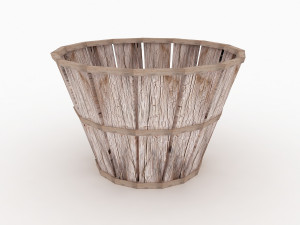 old wood basket 3D Model