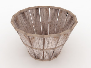 old wood basket 3Dモデル