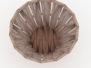 old wood basket 3Dモデル