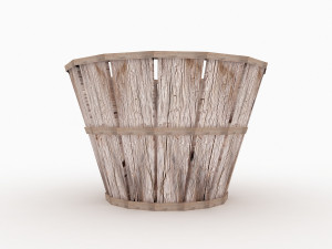 old wood basket 3Dモデル