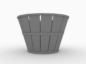 old wood basket 3Dモデル