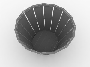 old wood basket 3Dモデル