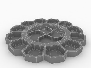 paint mixing tray Model 3D