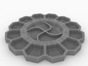 paint mixing tray Model 3D
