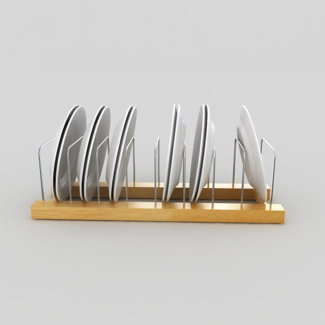 plate rack Model 3D .c4d .max .obj .3ds .fbx .stl .blend 