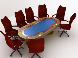 poker table 3D मॉडल
