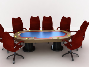 poker table 3D Model