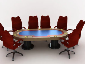 poker table 3D Model