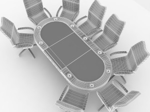 poker table 3D Model