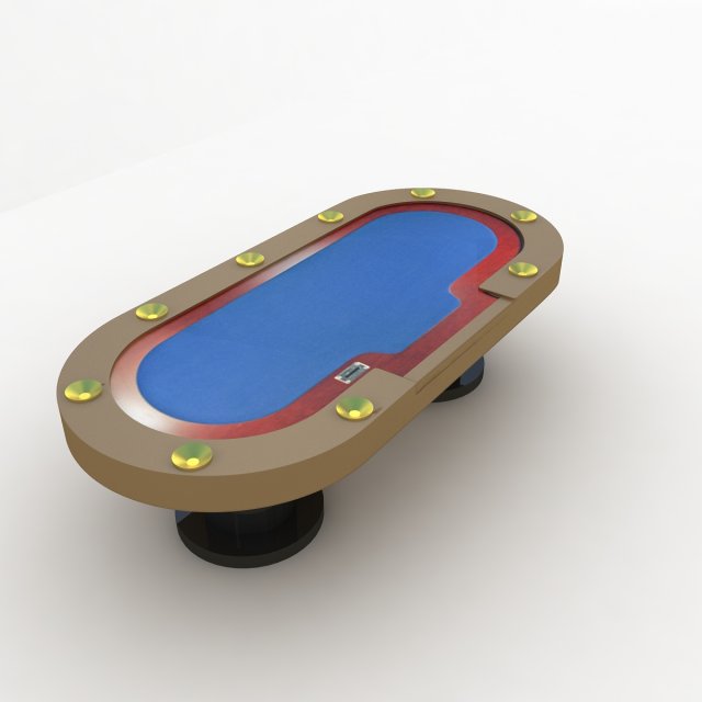poker table Model 3D .c4d .max .obj .3ds .fbx .stl .blend 