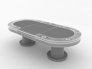 poker table Model 3D