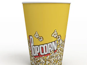 taza de palomitas de ma&iacute;z Modelo 3D