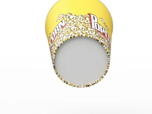 taza de palomitas de ma&iacute;z Modelo 3D