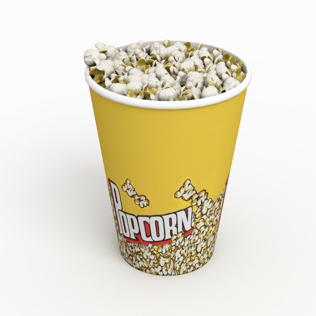 popcorn cup Modelo 3D .c4d .max .obj .3ds .fbx .stl .blend 