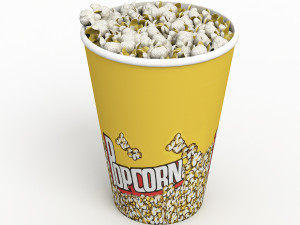popcorn cup 3D 모델